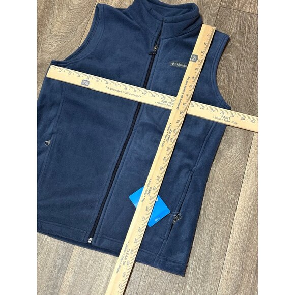 NEW COLUMBIA YOUTH L 14-16 FLEECE NAVY VEST FULL ZIP POCKETS STEENS MTN BIG KIDS - Picture 4 of 8